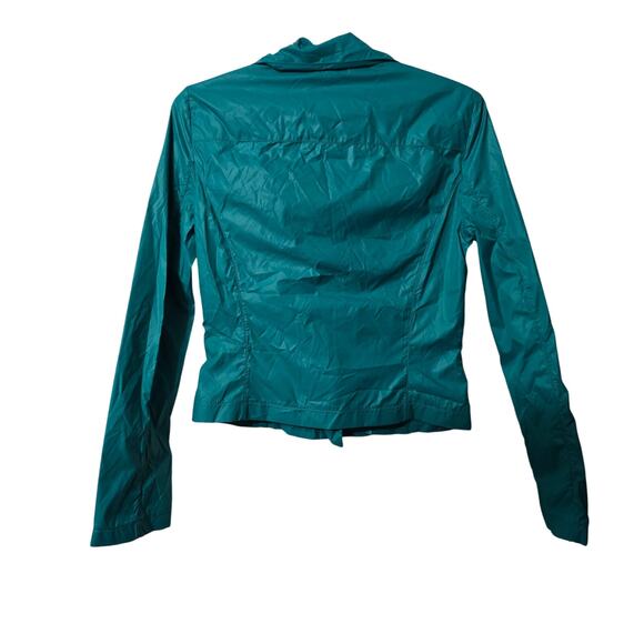 FIORUCCI Biker Jacket Cropped Gorpcore Rain Coat Lightweight size 38 or US 4 - Picture 2 of 7